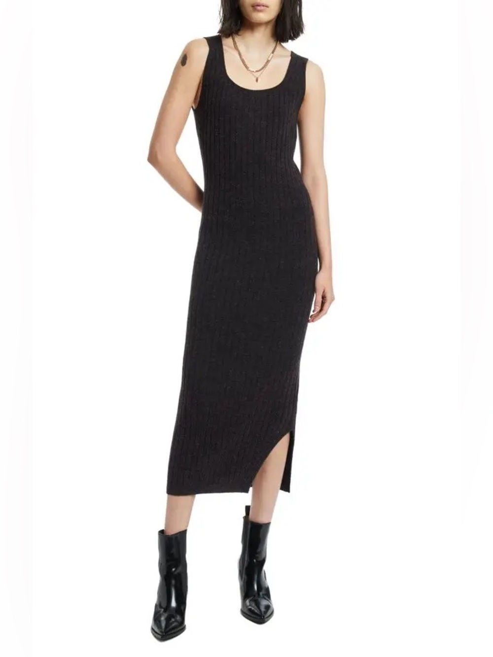 All Saints Margot Wool Blend Dress Black Size Small - Picture 9 of 12